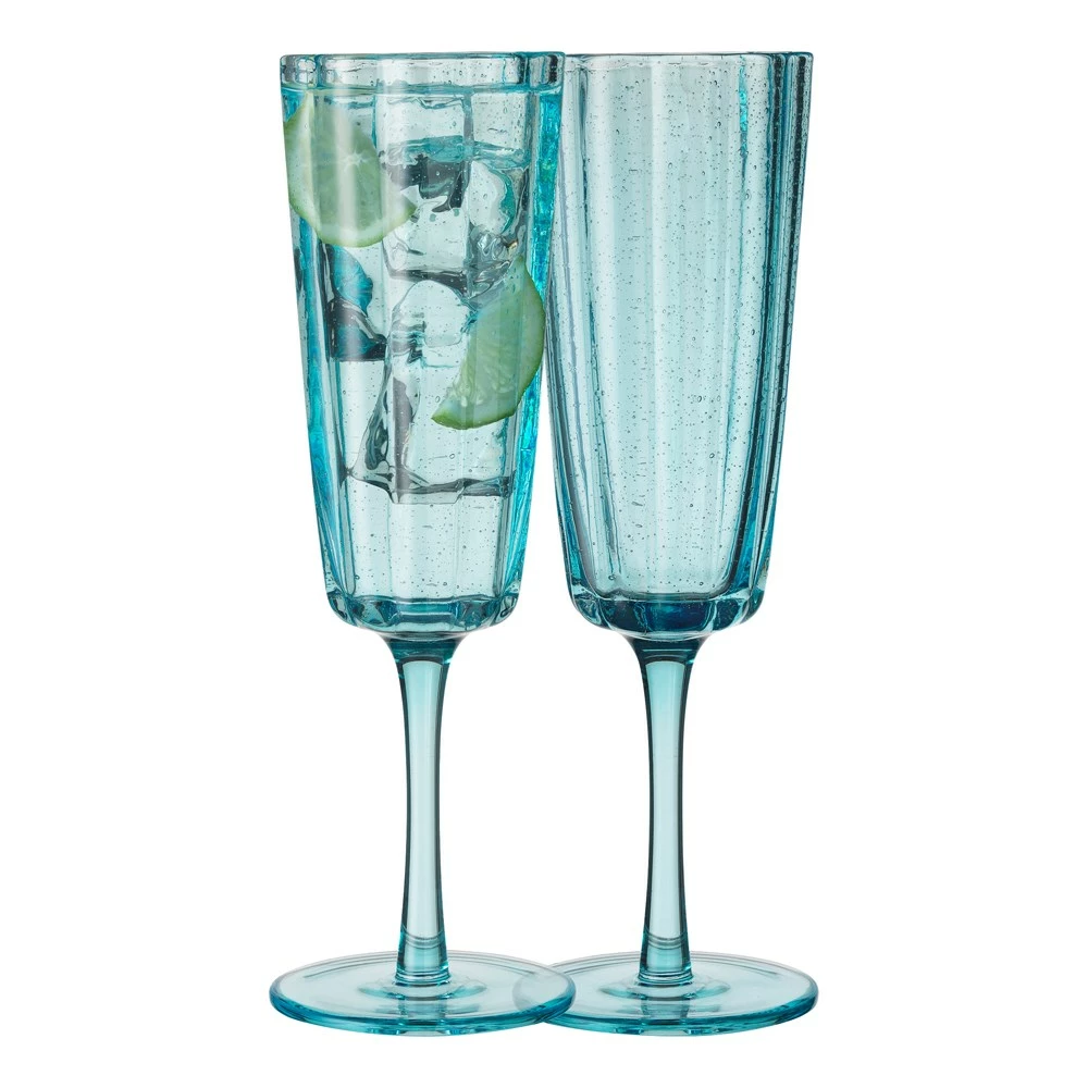 Ecology Adrift Set Of 4 Flutes 210ml Blue - Image 5