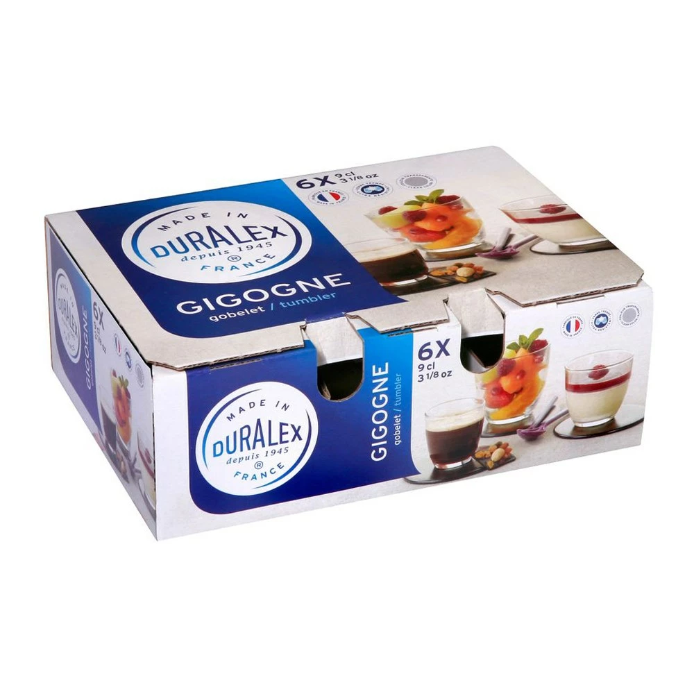 Duralex Gigogne Set Of 6 Tumbler Glasses 90ml - Image 5