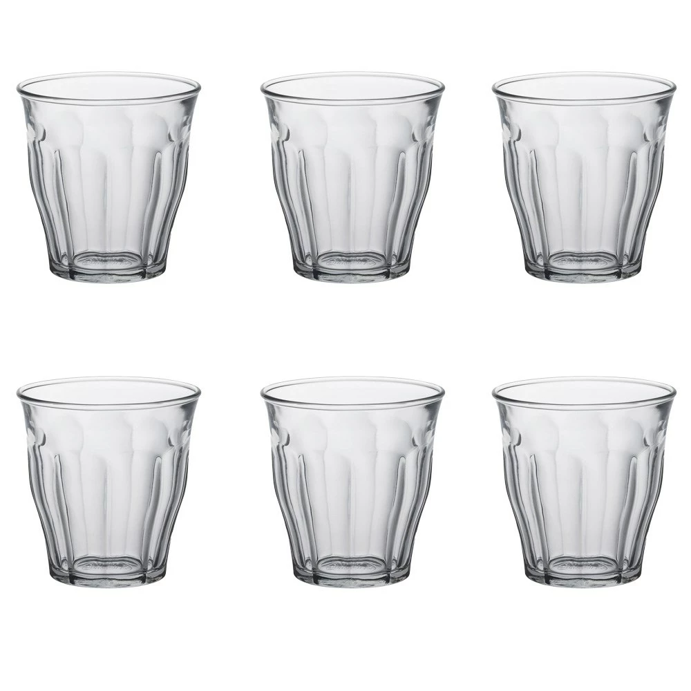 Duralex Picardie Set Of 6 Tumbler Glasses 130ml