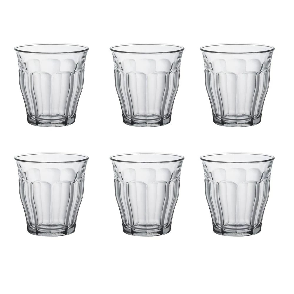 Duralex Picardie Set Of 6 Tumbler Glasses 250ml