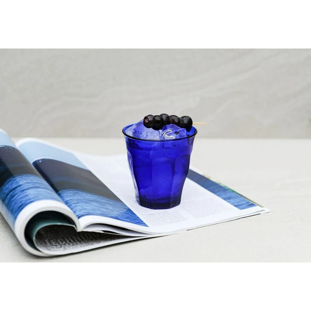 Duralex Picardie Set Of 6 Tumbler Glasses 250ml Blue - Image 3