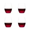 Plumm Outdoors Set Of 4 Stemless Red Wine Glasses