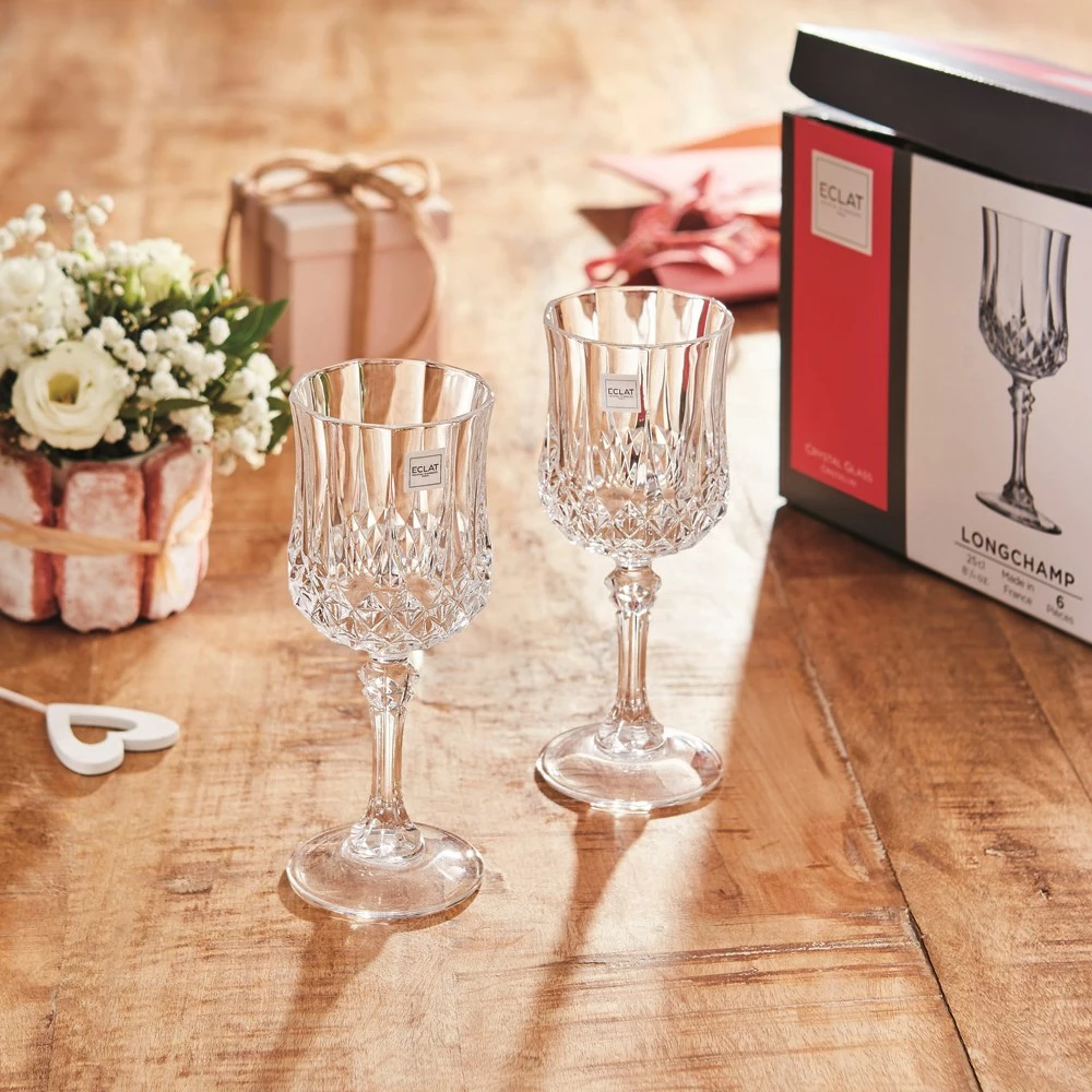 Cristal D'Arques Paris Cristal D'Arques Paris Longchamp Set Of 6 Stem Glasses 250ml - Image 3