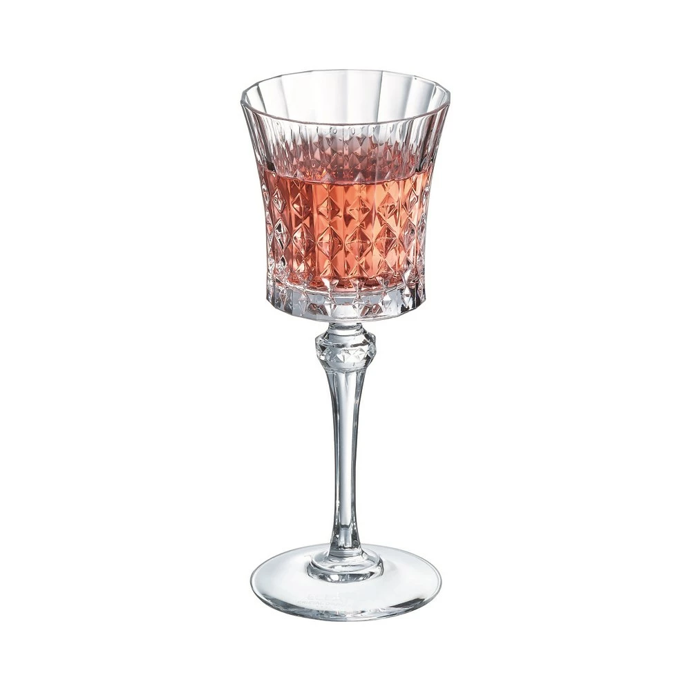 Cristal D'Arques Paris Cristal D'Arques Paris Lady Diamond Set Of 6 Stem Glasses 190ml - Image 2