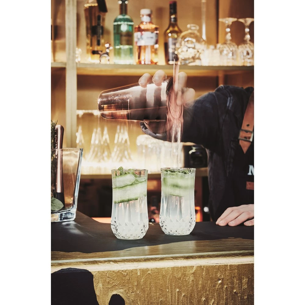 Cristal D'Arques Paris Cristal D'Arques Paris Longchamp Set Of 6 Highball Tumblers 360ml - Image 4