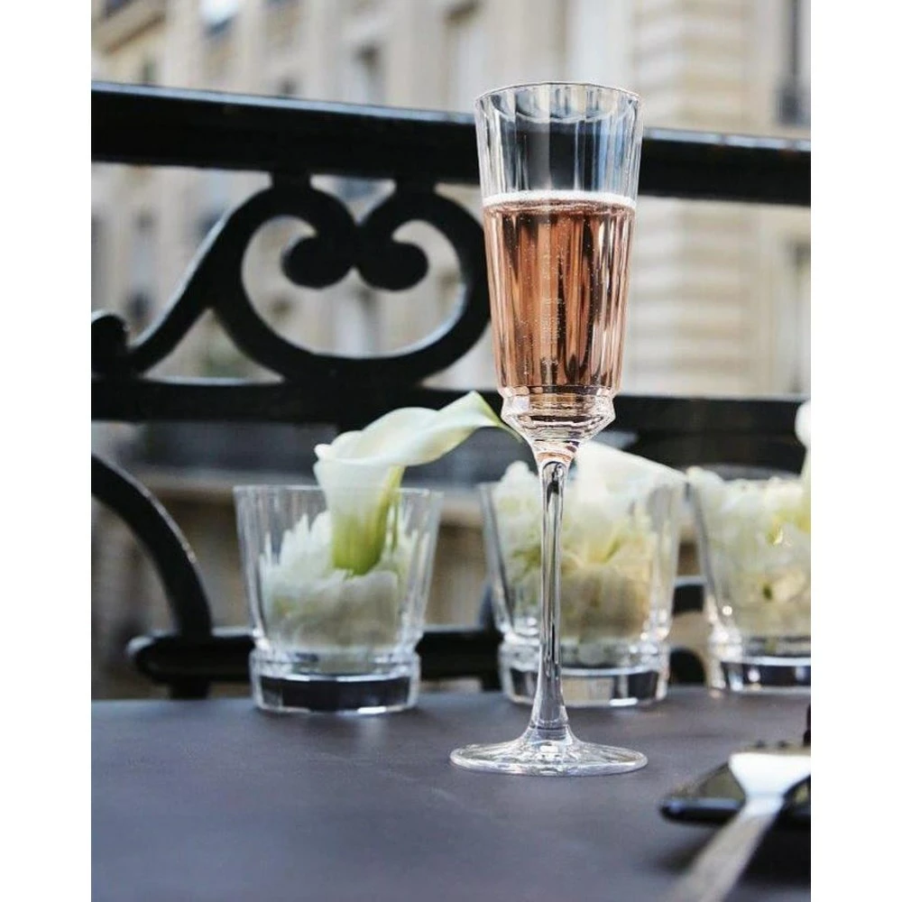 Cristal D'Arques Paris Cristal D'Arques Paris Macassar Set Of 6 Flutes 170ml - Image 3