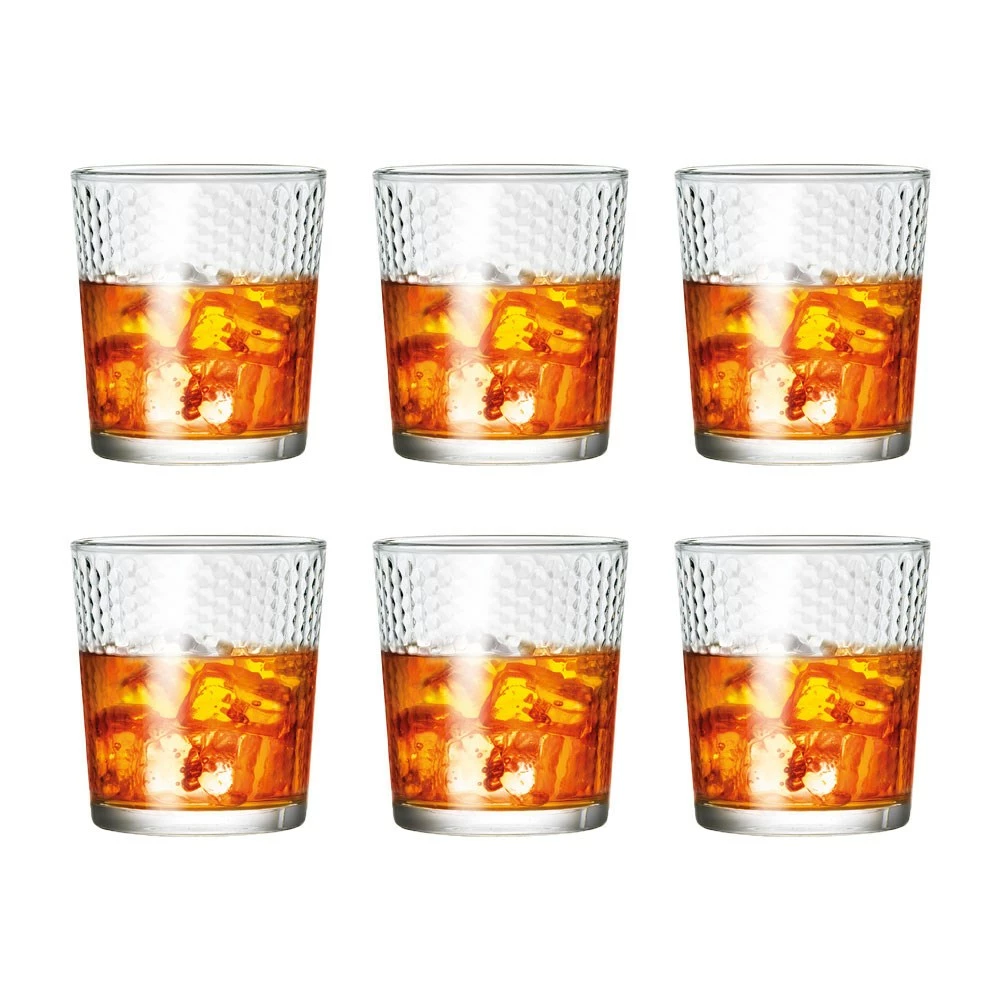 Cellar Tonic Bubble Tumbler Glass 400ml Set Of 6