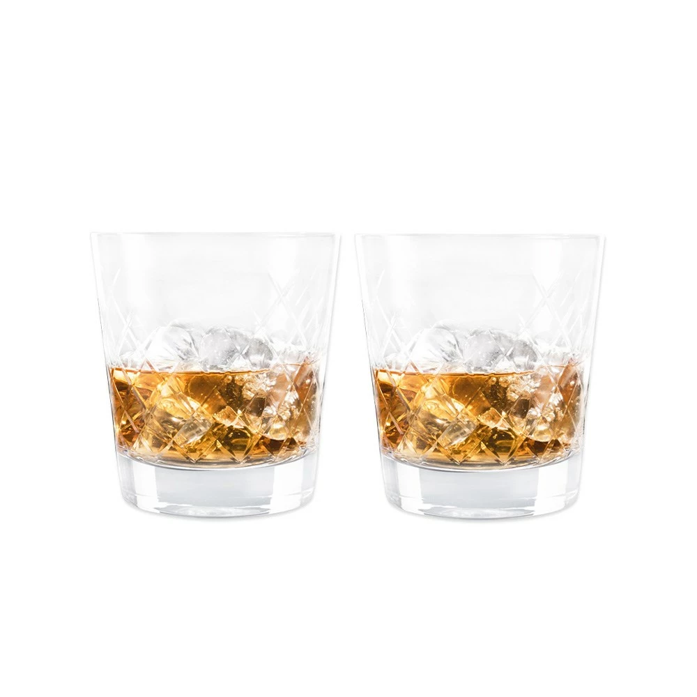 Cellar Premium Luxe Set Of 2 Pressed Double Old Fashion Glass