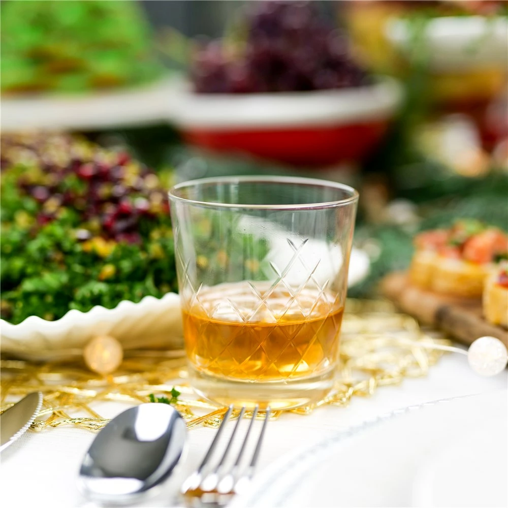 Cellar Premium Luxe Set Of 2 Pressed Double Old Fashion Glass - Image 2