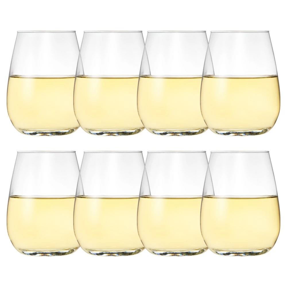 Cellar Set Of 8 Flat Bottom Stemless Glasses 450ml - Image 2