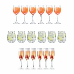 Cellar Tonic 18 Piece Wine Party Glassware Set