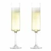 Cellar Tonic Straight White Flute Glass Set Of 2
