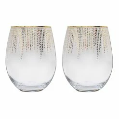 Ladelle Twinkle Set Of 2 Glass Tumblers 500ml