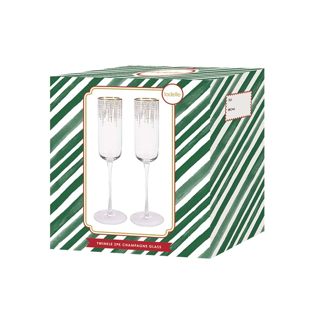 Ladelle Twinkle Set Of 2 Champagne Glasses 270ml - Image 2
