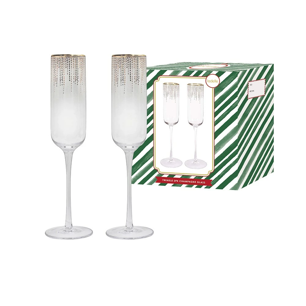 Ladelle Twinkle Set Of 2 Champagne Glasses 270ml - Image 3