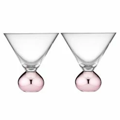 Tempa Astrid Set Of 2 Martini Glasses Rose