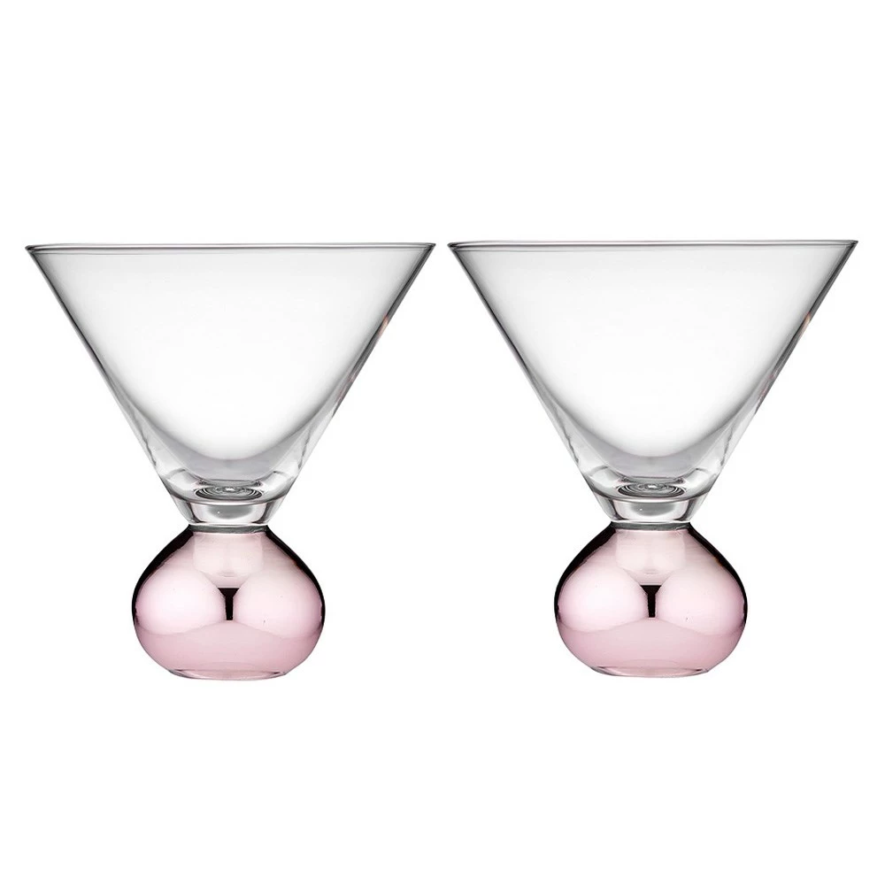 Tempa Astrid Set Of 2 Martini Glasses Rose