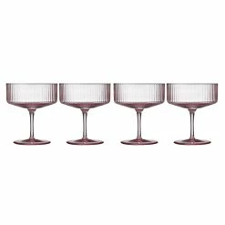 Tempa Esme Set Of 4 Crystal Cocktail Glasses Blush