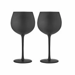 Tempa Aurora 2 Piece Gin Glass Set 600ml Black