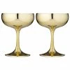 Tempa Aurora 2 Piece Coupe Glass Set 220ml Gold