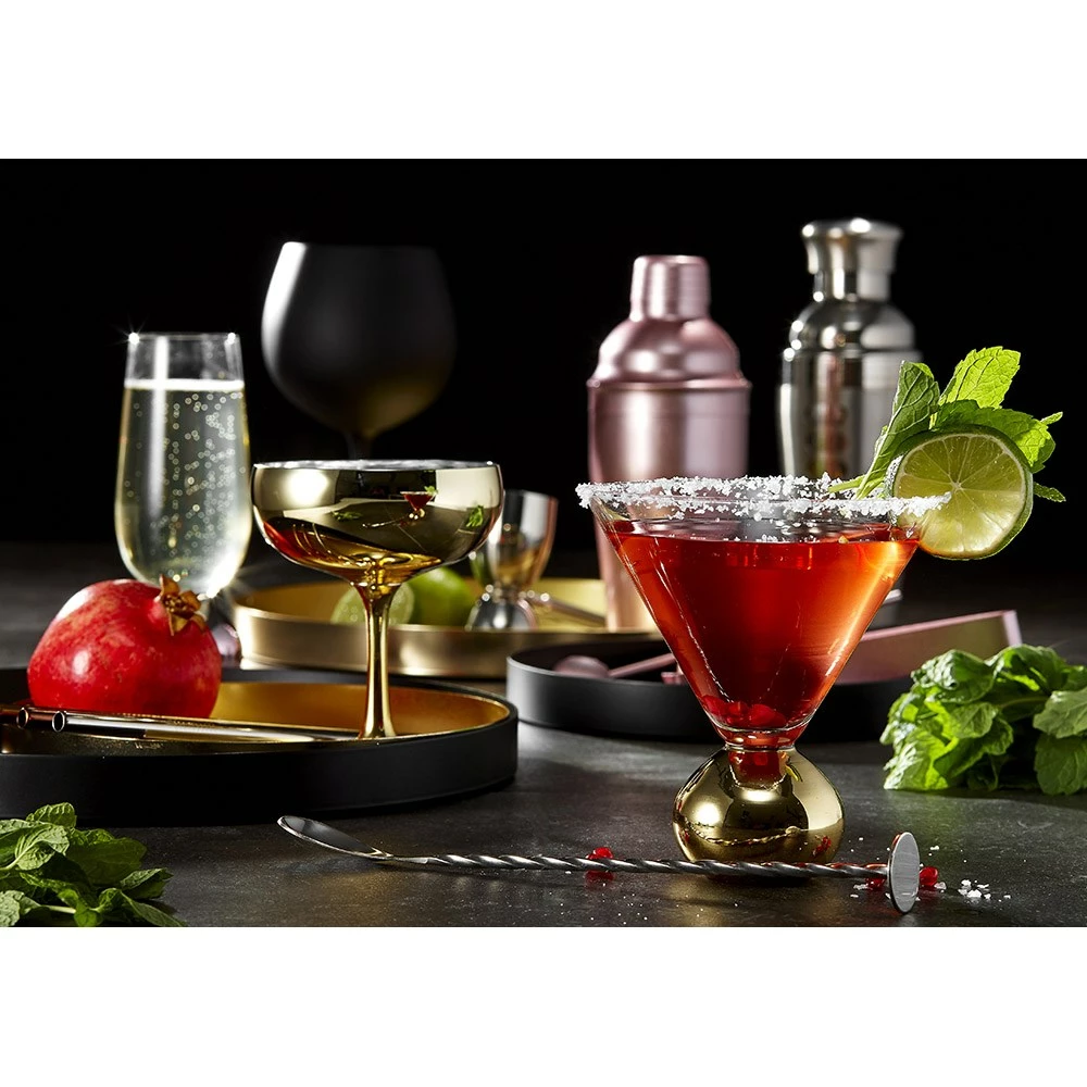 Tempa Aurora 2 Piece Coupe Glass Set 220ml Gold - Image 3