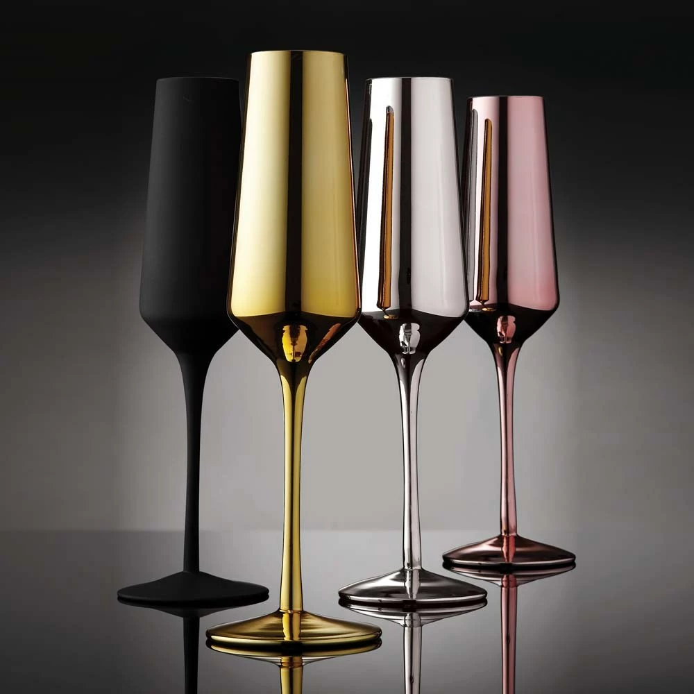 Tempa Aurora Set Of 2 Champagne Glasses Silver - Image 2