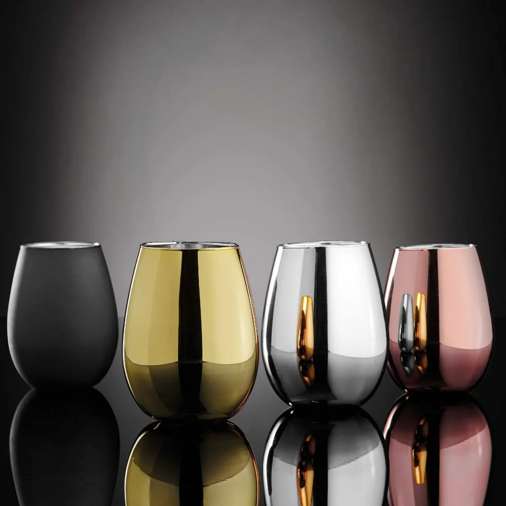 Tempa Aurora Set Of 2 Glass Tumbler Silver - Image 2