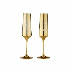 Tempa Celebration Set Of 2 Champagne Glasses Mother & Father