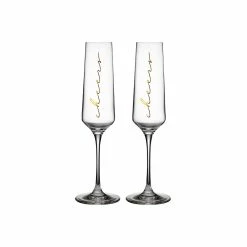 Tempa Celebration Set Of 2 Champagne Glasses Cheers