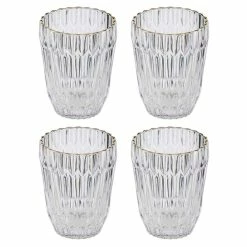 Tempa Amara Set Of 4 Lowball Tumbler Clear