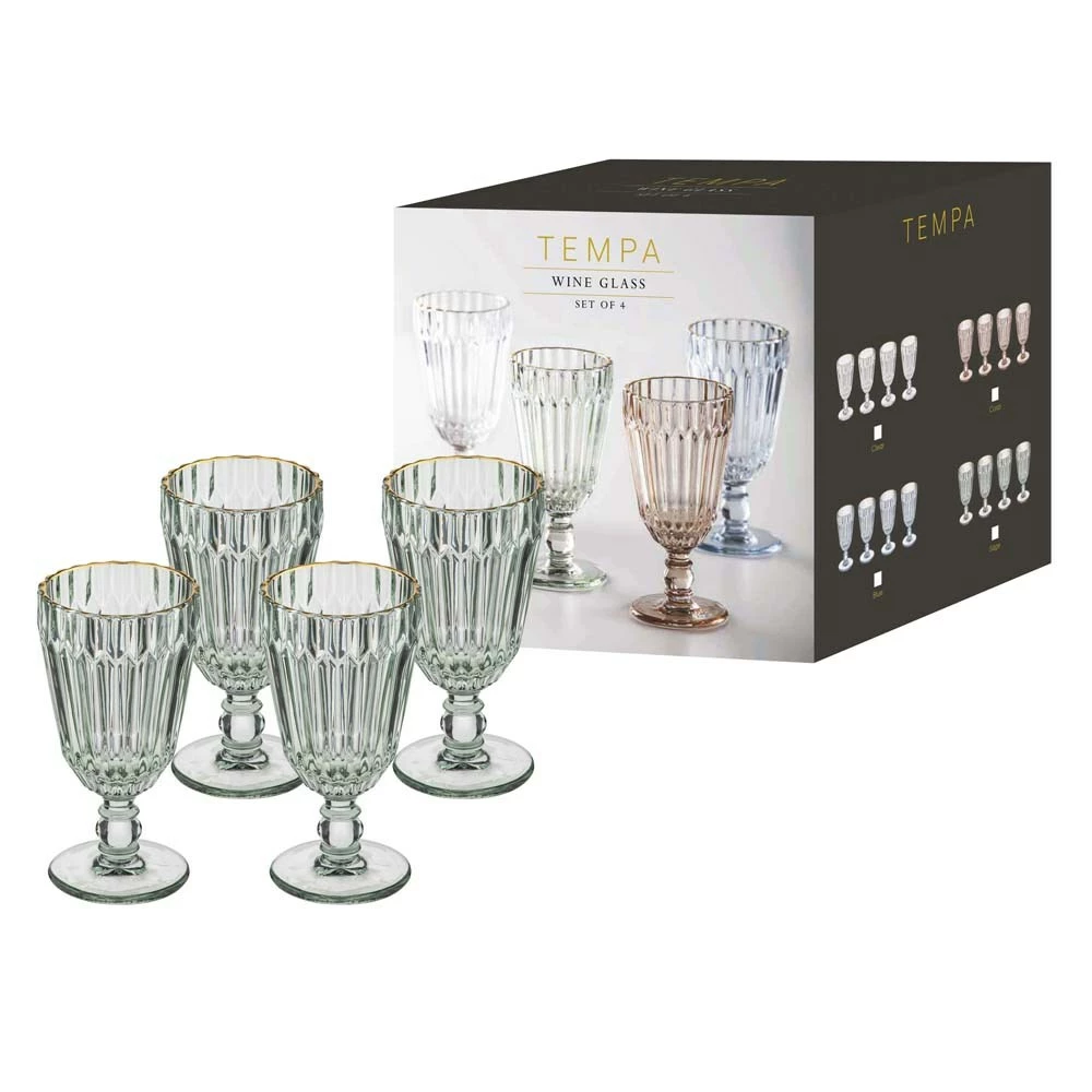 Tempa Amara Set Of 4 Wine Glass Sage - Image 5