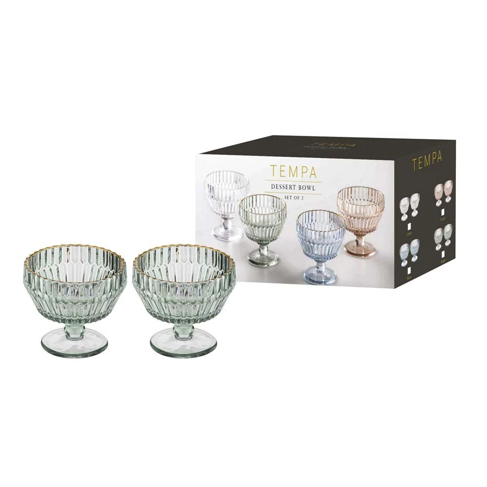 Tempa Amara Set Of 2 Dessert Bowl Sage - Image 5