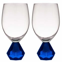 Tempa Zhara Set Of 2 Wine Glasses Sapphire