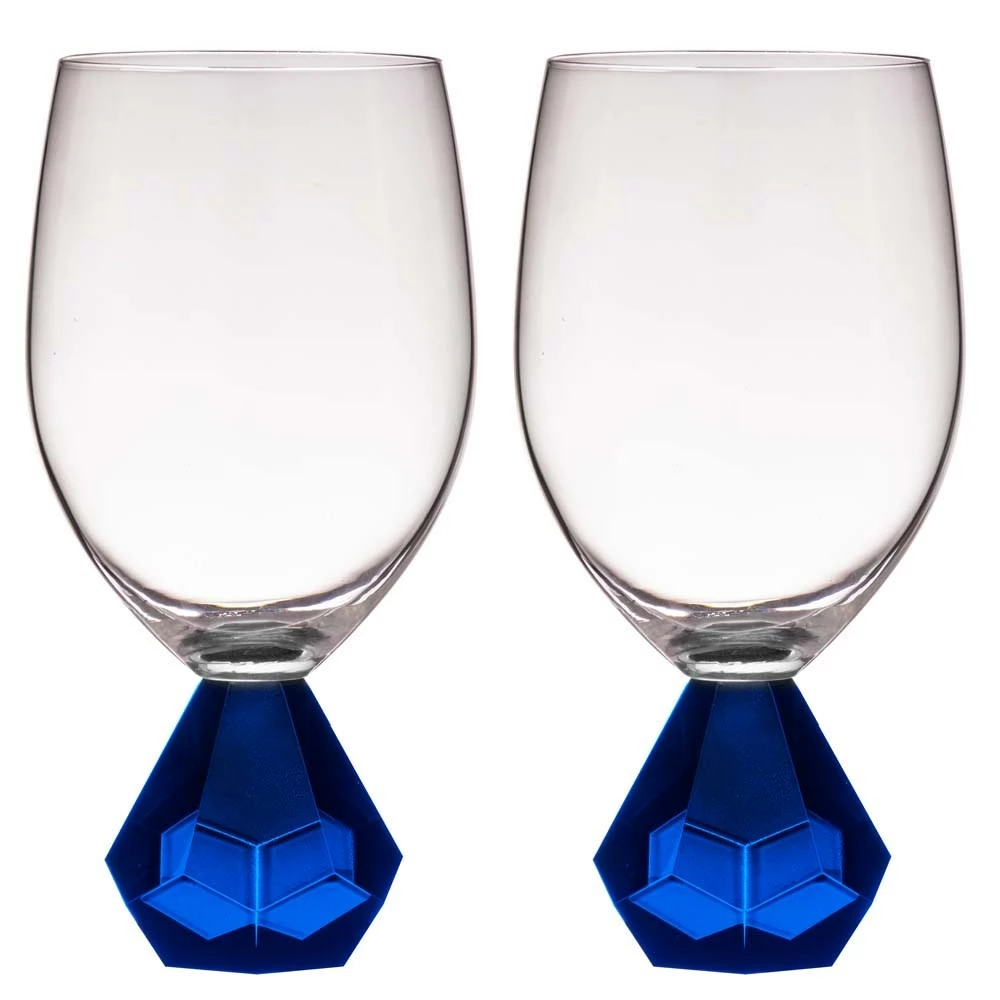 Tempa Zhara Set Of 2 Wine Glasses Sapphire