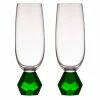 Tempa Zhara Set Of 2 Champagne Glasses Emerald
