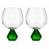 Tempa Zhara Set Of 2 Gin Glasses Emerald