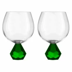 Tempa Zhara Set Of 2 Gin Glasses Emerald
