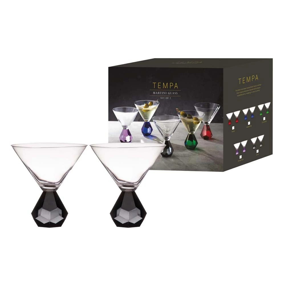 Tempa Zhara Set Of 2 Martini Glasses Onyx - Image 5