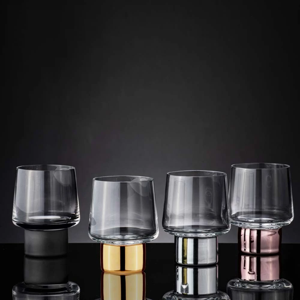 Tempa Aurora Clear Set Of 2 Glass Tumbler Gold - Image 3