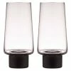 Tempa Aurora Clear Set Of 2 Highball Tumbler Matte Black