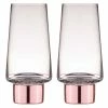 Tempa Aurora Clear Set Of 2 Highball Tumbler Rose