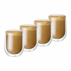 Baccarat Barista Cafe Double Wall Glass 250ml Set Of 4