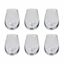 Alex Liddy Grand Cru 6 Piece Stemless White Wine Glass Set 470ml