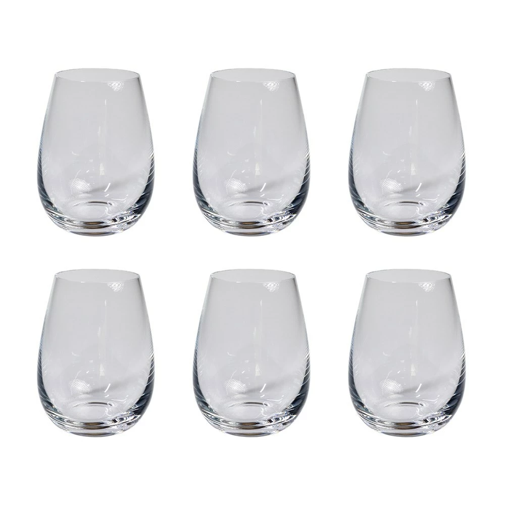 Alex Liddy Grand Cru 6 Piece Stemless White Wine Glass Set 470ml