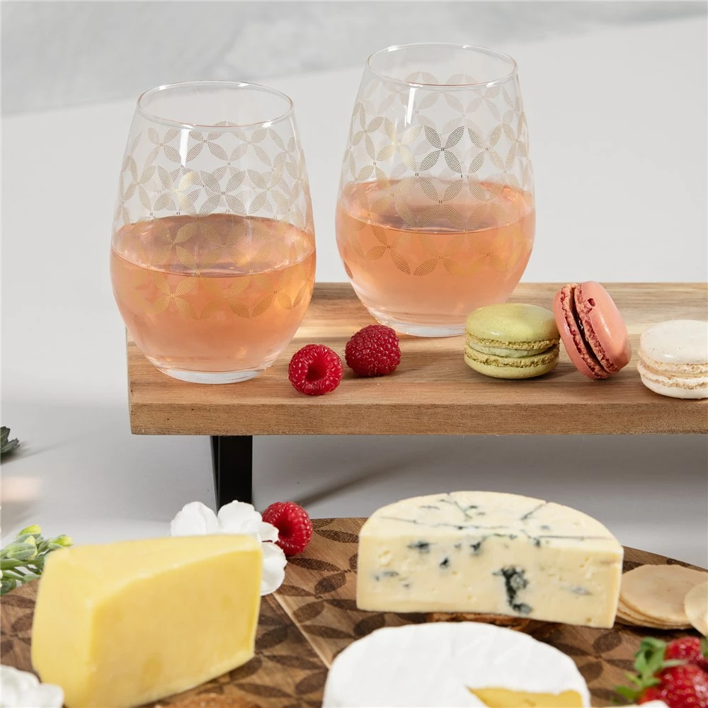 Marie Claire Jardin Champetre Set Of 2 Stemless Glasses 500ml - Image 3