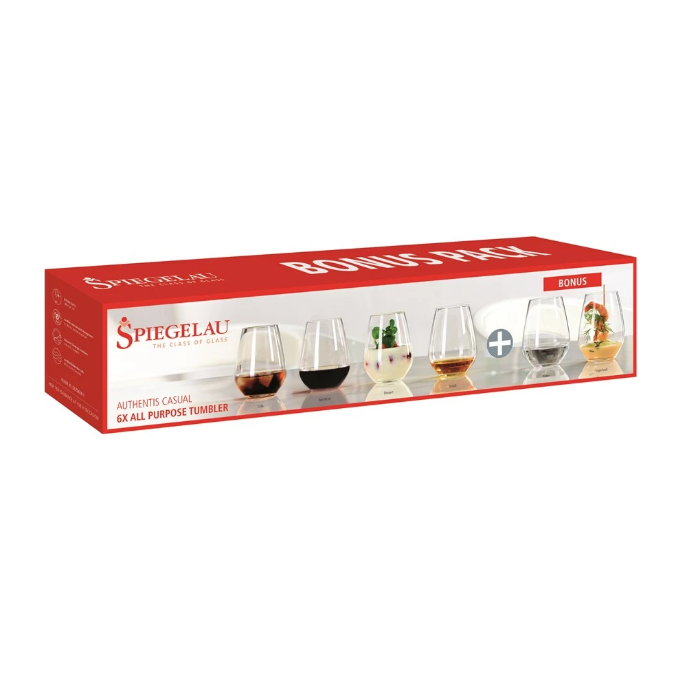 Spiegelau Authentis Casual 6 Piece Crystal Red Wine Glass Set 460ml - Image 3
